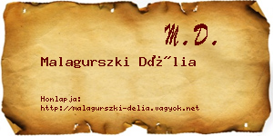 Malagurszki Délia névjegykártya